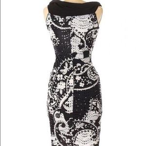 Birrin black and white sequin dress